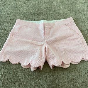 Lilly Pulitzer pink white striped shorts 6